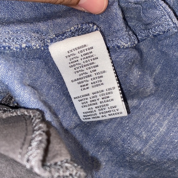 Kimichi Blue Chambray Spaghetti Strap Dress with Pockets L - Picture 11 of 11